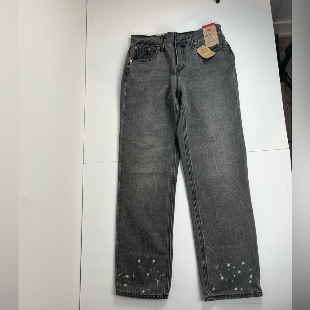 Levi's Women's Low Pro Straight‎ Mid Rise Grey Wash Denim Jeans Size 26 NWT - Picture 4 of 11